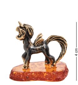 AM-1499 Фигурка «Пони Винки Фур» (латунь, янтарь)