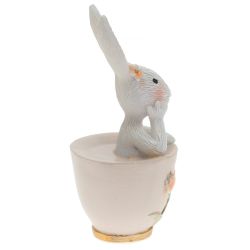 GAEM Фигурка декоративная "Заяц в чашке", L6,5 W5 H10 см