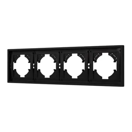 Рамка пластиковая FRM-TENDO-SFPL-4-BK (Arlight, Матовый черный) 054654