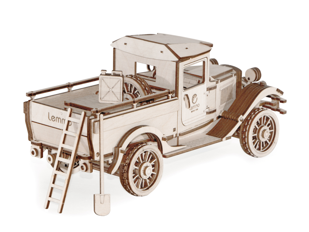 Конструктор 3D деревянный Lemmo Грузовик "Полуторка" Пикап