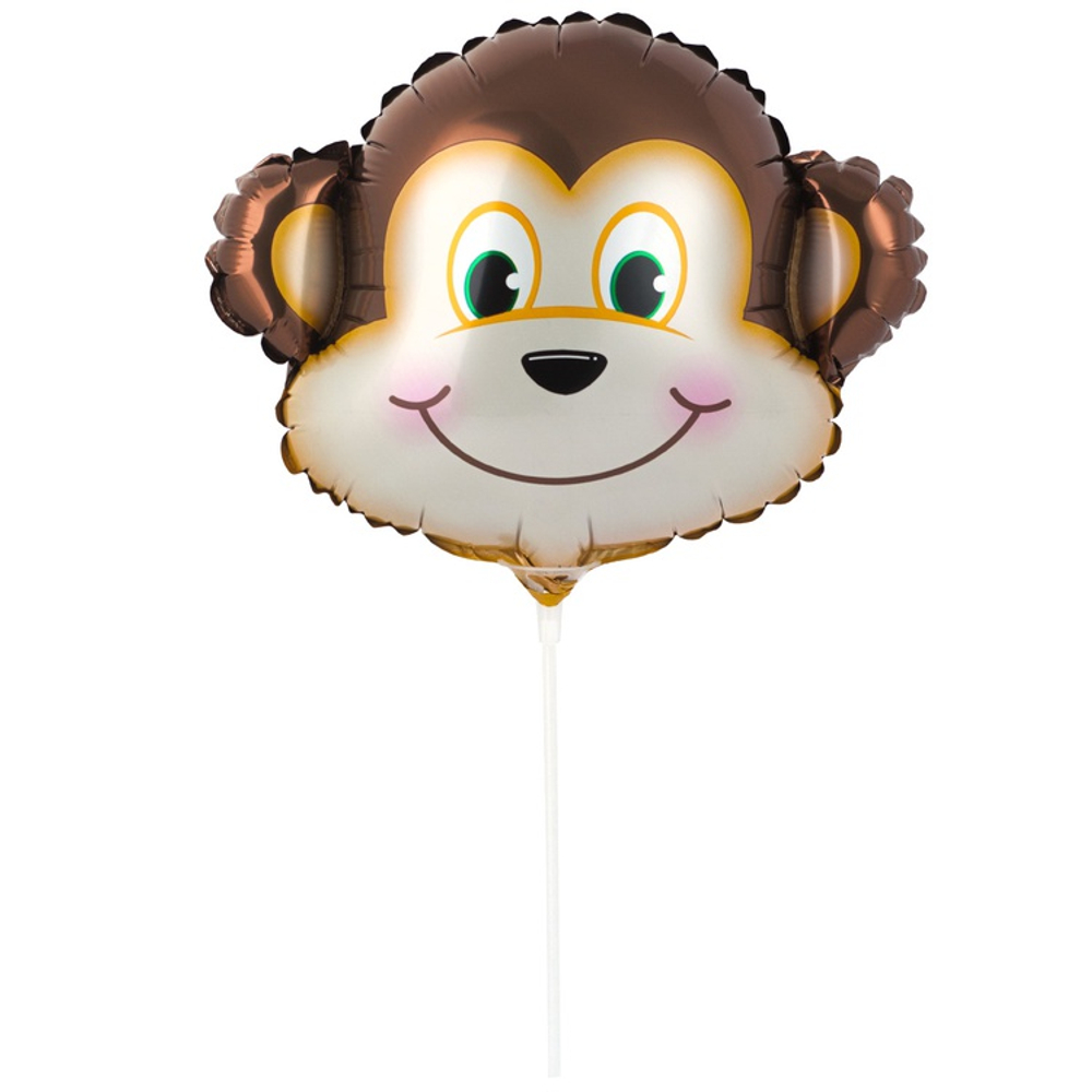 Шар Фольгированный Голова Обезьяны (Коричневый)