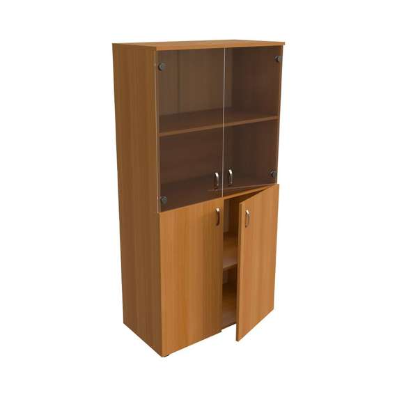 Шкаф низкий стекло бронза ЛФ223 800х406х1610, вишня