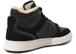 Premiata Quinn-D Черные кожаные с мехом