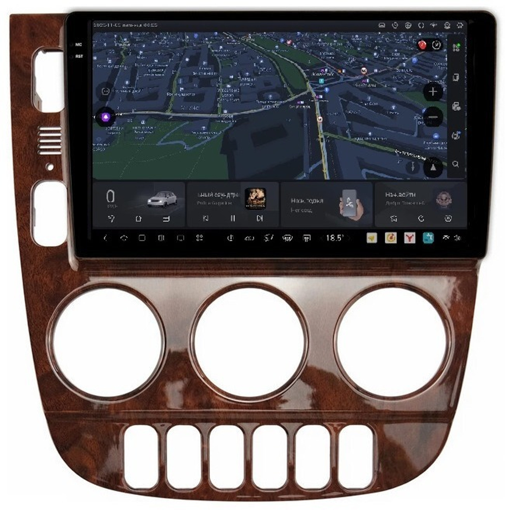 Магнитола для Mercedes-Benz ML (W163) 2001-2005 (климат, орех) - Carmedia SF-9119 QLed+2K, Android 13, UIS7870 (DUDU7), CarPlay, SIM-слот