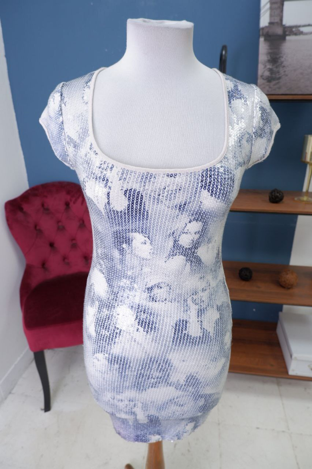 Топ-туника с пайетками 46 размер