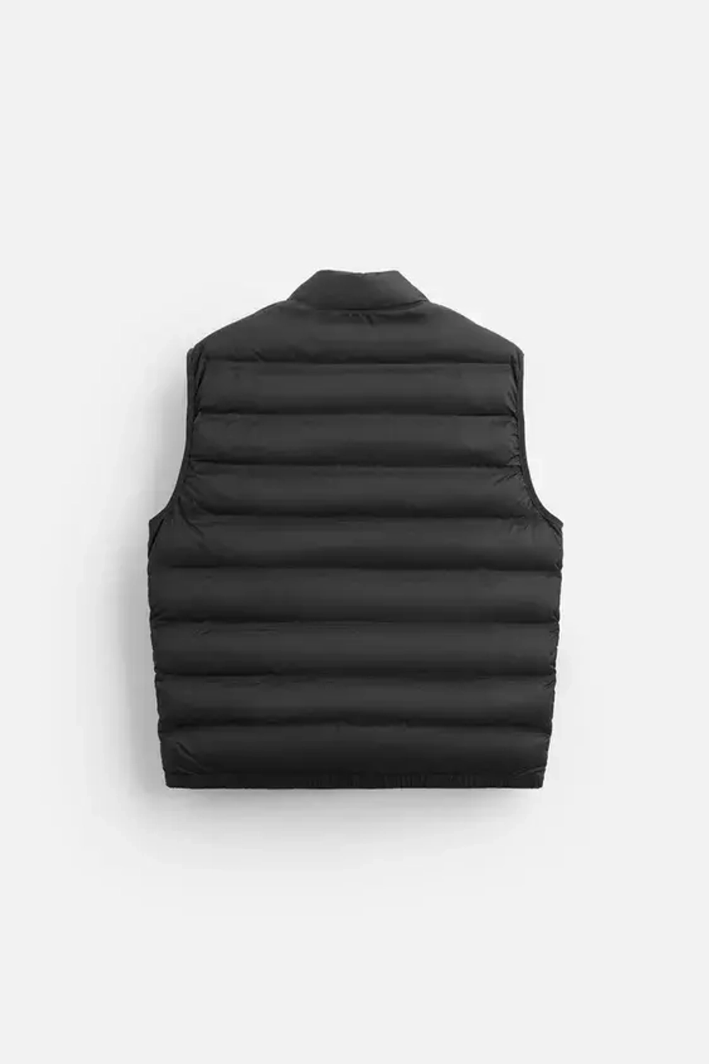 ZARA СТЕГАНЫЙ ЖИЛЕТ, ЧЕРНЫЙ