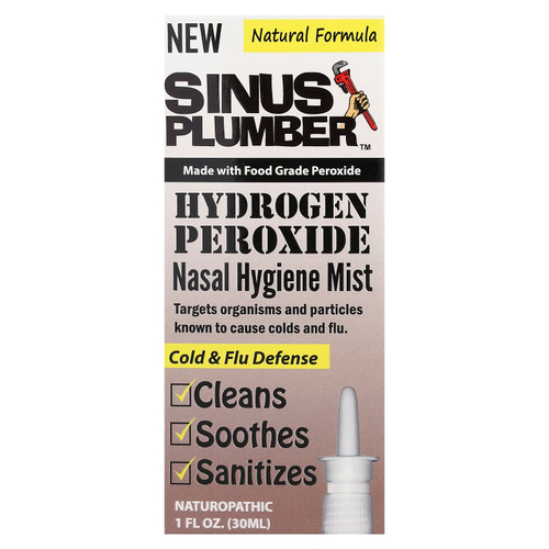 Greensations, Sinus Plumber ™, гигиенический спрей для носа с перекисью водорода, 30 мл (1 жидк. унц.)