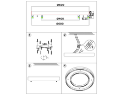 Ambrella Потолочный светодиодный светильник LineTech FL5821