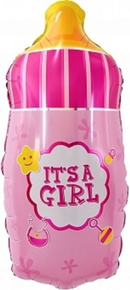 К Фигура Бутылочка для малышки Розовый (29''/74 см)