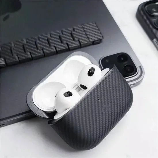 Описание Чехол PITAKA MagEZ Case для AirPods Pro 2 черно-серый кевлар
