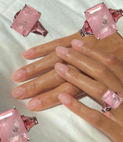 Серебряное кольцо с розовым кварцем