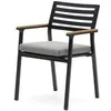 Bona Уличный стул из алюминия в черной отделке и массива тикового дерева