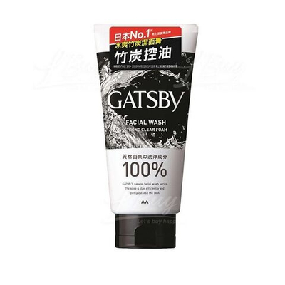 Mandom Мужская матирующая крем-пенка "Men’s Gatsby Strong Clear Foam" для умывания и удаления жирного блеска (с суперохлаждающим эффектом) 130 г