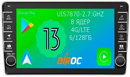 Магнитола для Hyundai H1 / Grand Starex 2007-2015 - Airoc AB-2007 (кнопки и крутилки), Android 13, TS20, 6/128Гб, SIM-слот, CarPlay