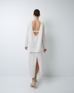 Юбка из смесового шелка Стелла Маккартни сердечки белый