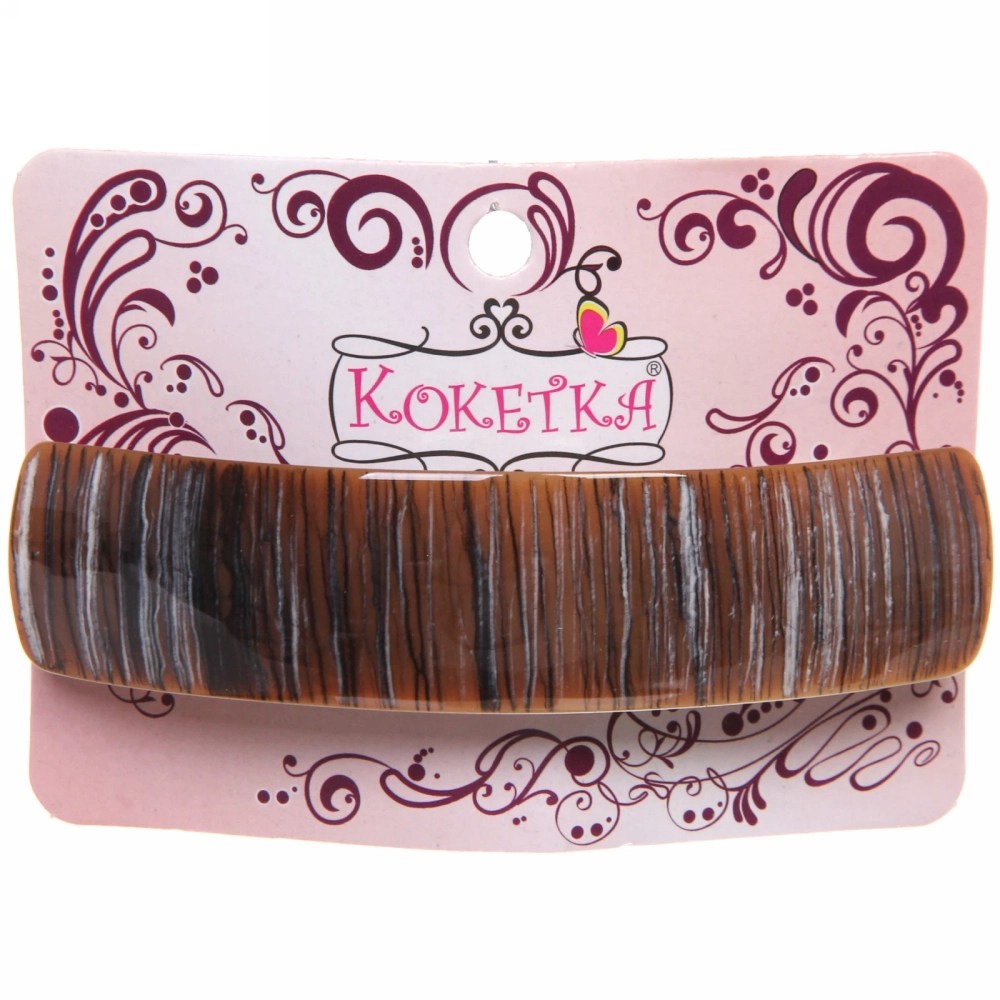 Заколка автомат «Calista - Kiki», овал., 6 цветов, 9*2,5см (Кокетка)