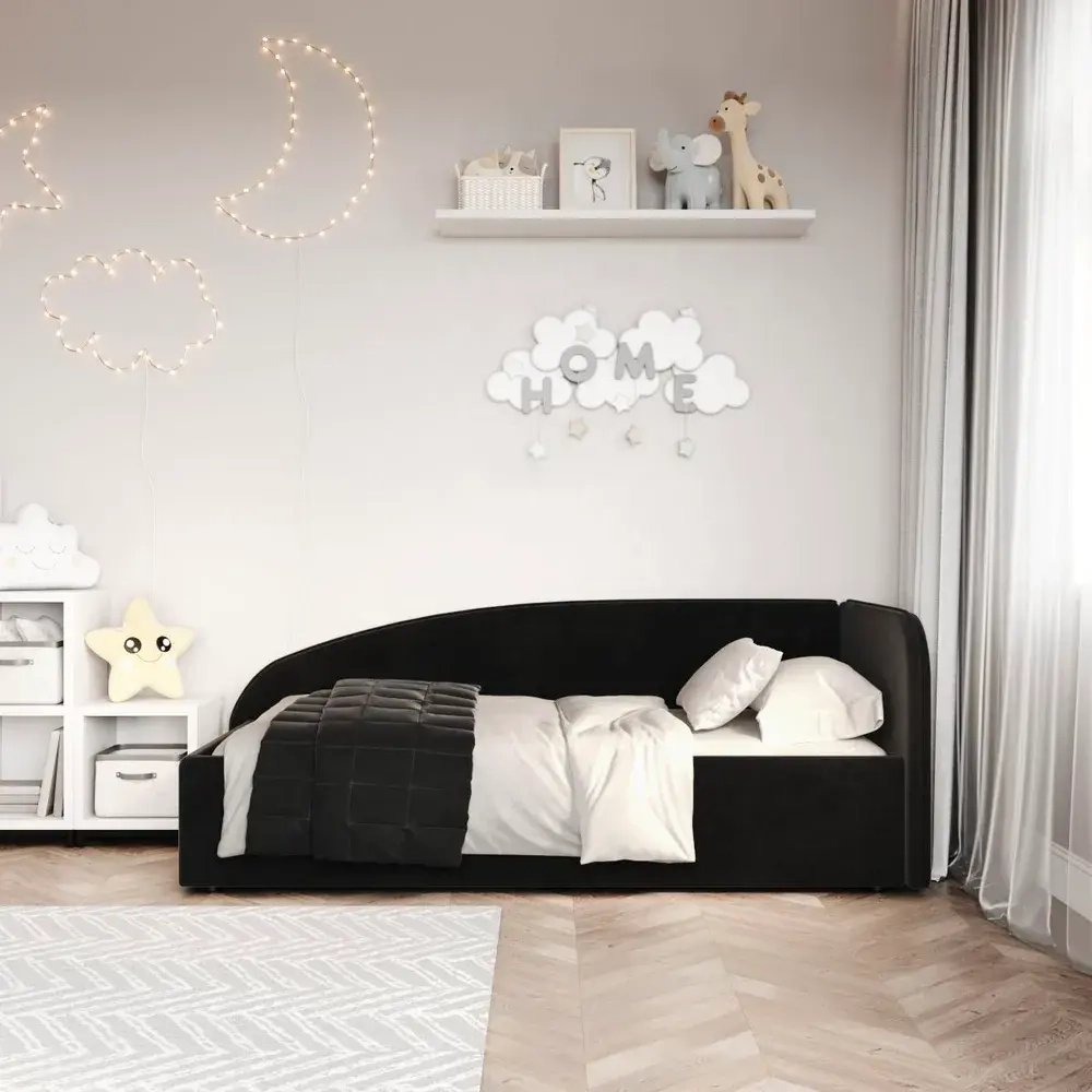 Кровать Элис 90х200 Черный Правый Угол