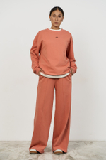 Брюки широкие, футер