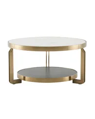 Журнальный столик Калисто 90*90 см светлая и темная керамика