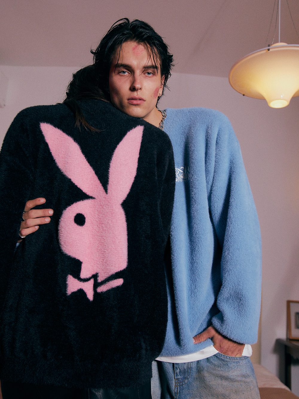 DONSMOKE x PLAYBOY Plush Round Neck KNIT-