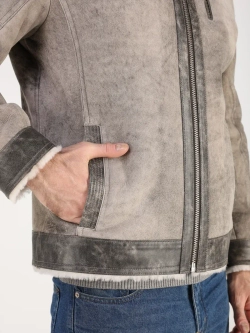 Дубленка натуральная куртка зимняя авиатор пилот