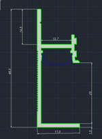 Теневой плинтус скрытого монтажа Pro Design 7210 Черный Муар 2700мм