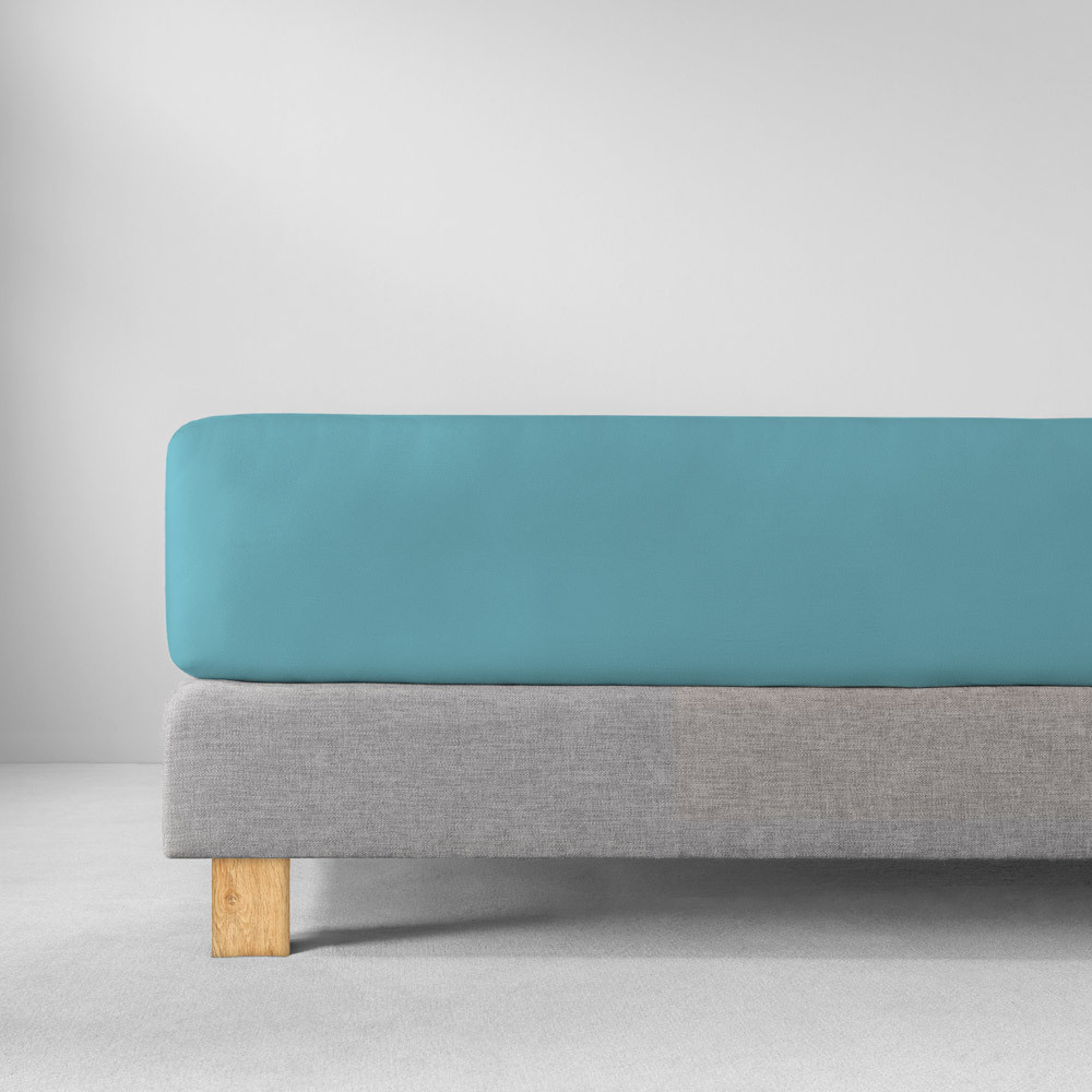 Простыня на резинке 150x200 Estella 560 turkis бирюзовая