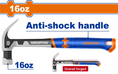 Молоток-гвоздодер 450 гр (6/12) WADFOW WHM8316