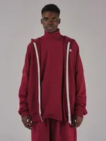Лонгслив One Two High Neck Logo Beaujolais бордовый