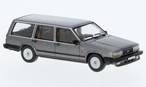 Автомобиль Volvo 740 универсал, темно-серый металлик, 1985, 1:87