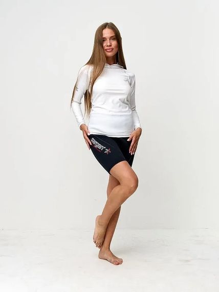 Футболка рашгард лонгслив Sargan Агидель Худи UPF 50+ белый