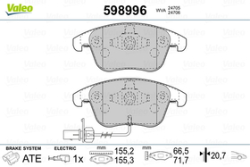 VALEO - 598996-VAL - Brake Pad Set, disc brake