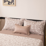 Комплект постельного белья на резинке Сатин Aurora Veil/Вуаль Авроры с Покрывалом AVR007