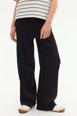 H&M Брюки из рельефной ткани, черный