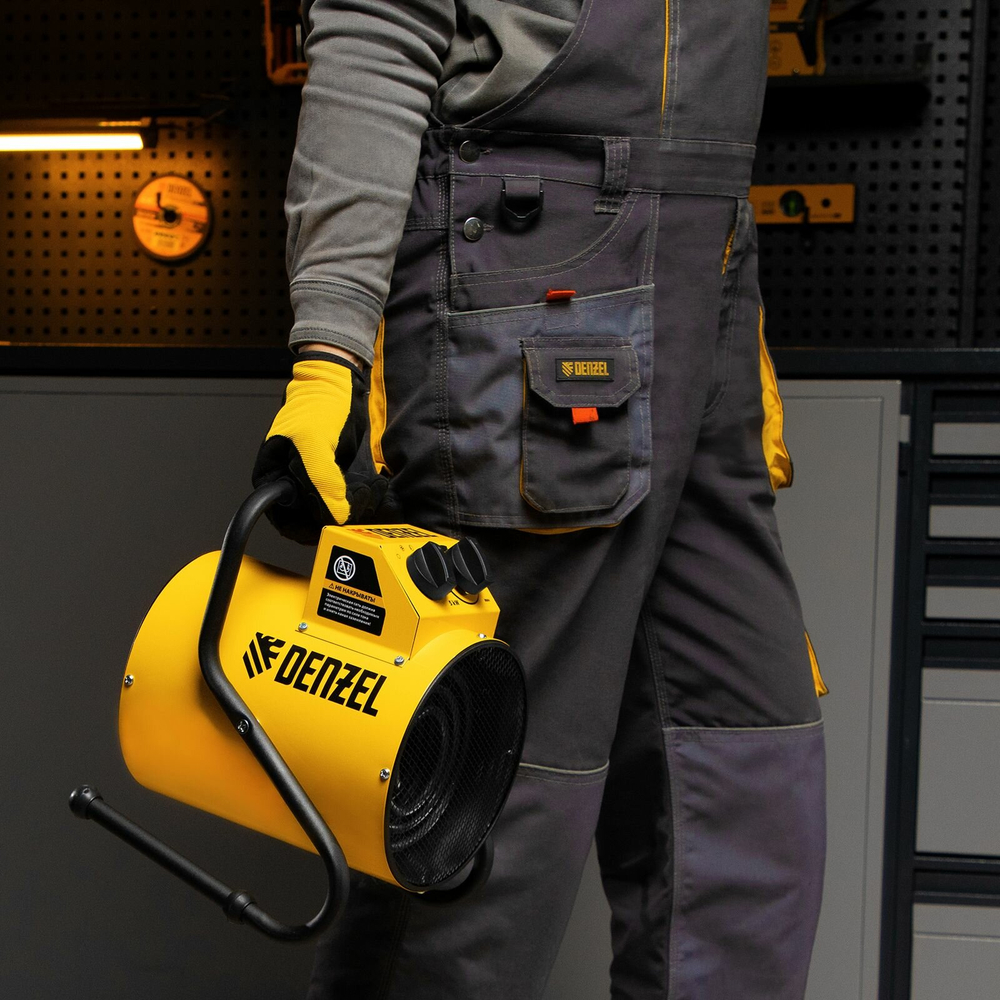 Тепловая пушка SFH-5000, 230 В, 260 м3/ч, вентилятор 3 режима, 3000/4500 Вт Denzel 96438