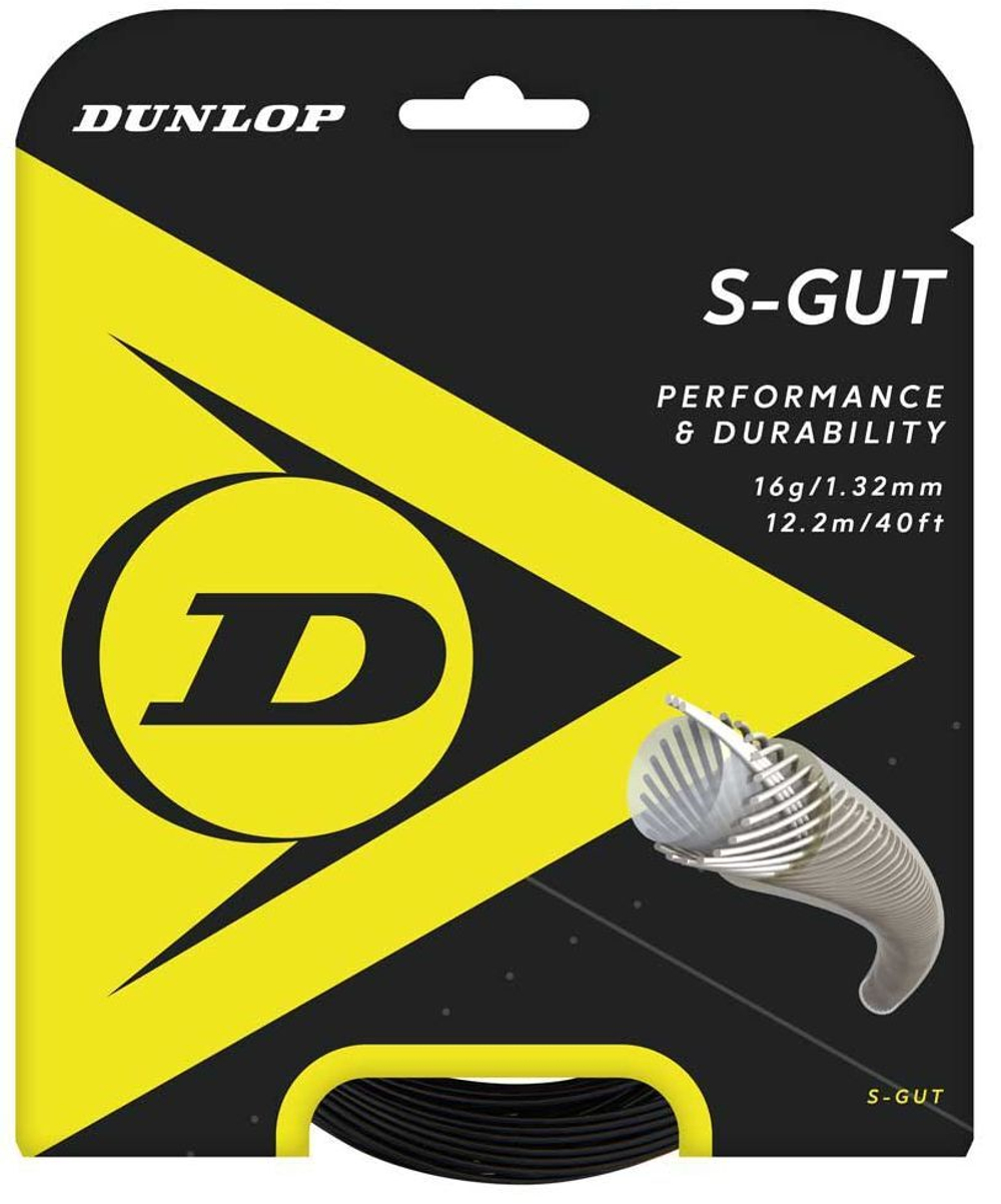 Струны теннисные Dunlop S-Gut (12 m) - black