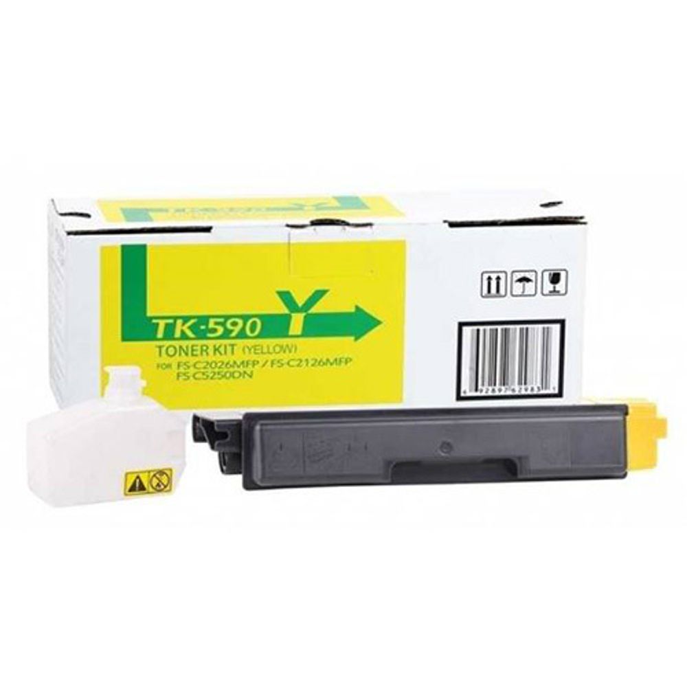 Тонер-картридж Kyocera TK-590Y Yellow для FS-C2026/C2526/C5250/P6026C/P6526 (1T02KVANL0)