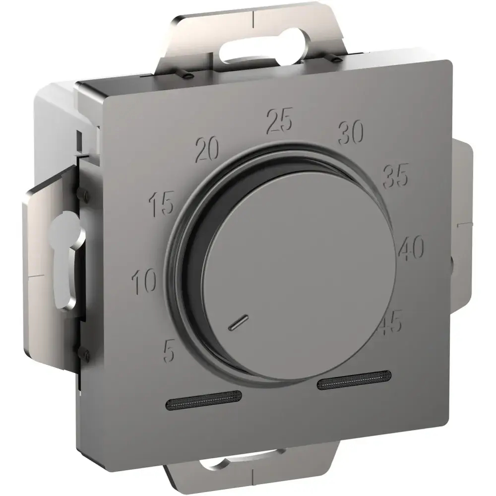 ATLASDESIGN ТЕРМОСТАТ электронный для теплого пола с датчиком, 10A, механизм, СТАЛЬ