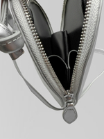 Сумка 4029-1 однотонная в форме сердца с короткой ручкой и длинным ремешком в комплекте