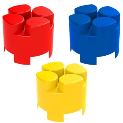 Элемент круговой 6x6x5 см для конструктора 5"