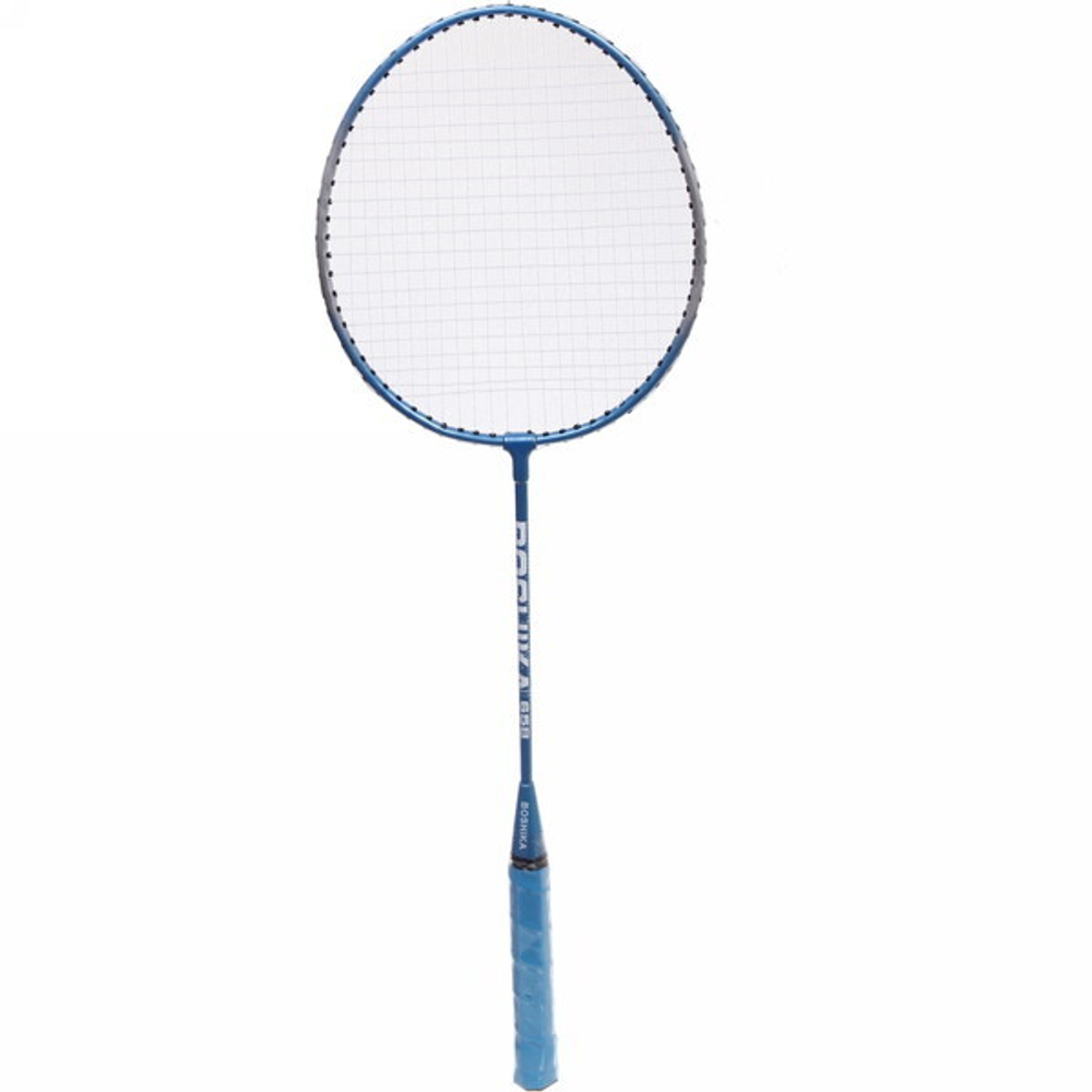 Бадминтон в наборе B-300, 3 предмета: 2 металлические ракетки 65 см, чехол (синий)