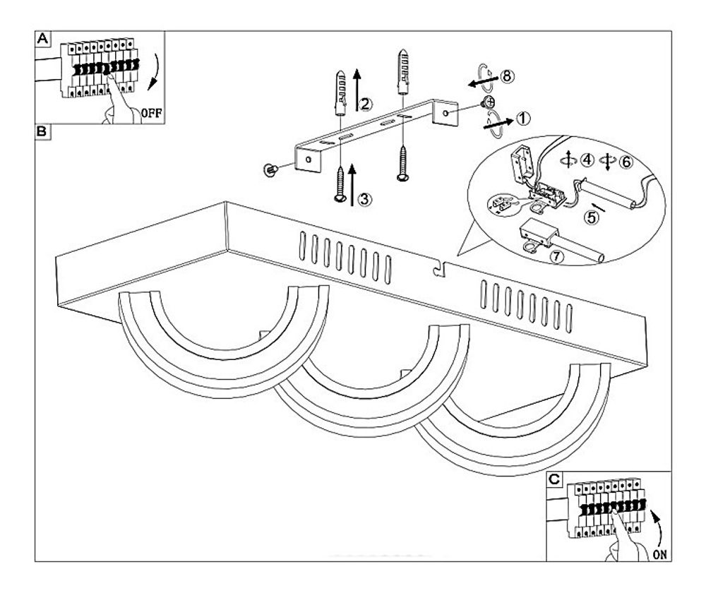 Накладной светильник Globo Mangue 67062-3