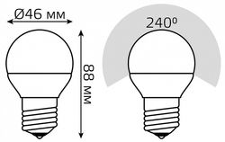 Лампа светодиодная Gauss  E27 6Вт 3000K 105102406