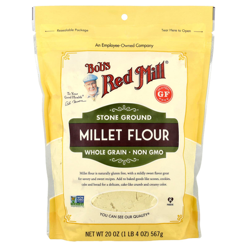 Bob's Red Mill, Просяная мука, цельнозерновая, 567 г (20 унций)