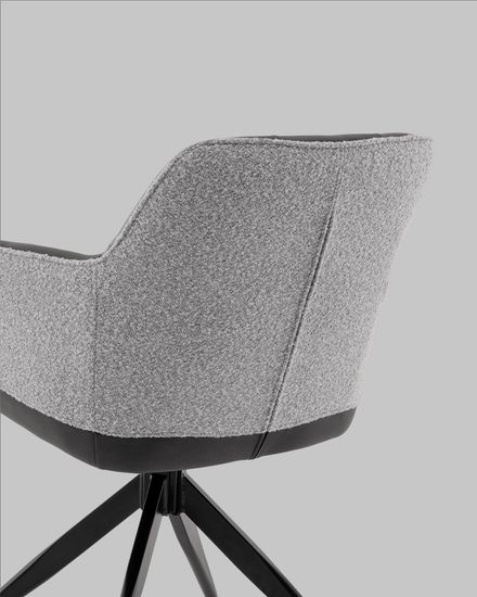 Стул обеденный Naya серый экокожа букле