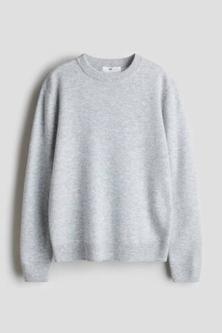 H&M Свитер из кашемировой смеси, светло-серый