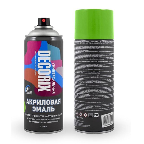Эмаль аэроз. DECORIX акрил. светло-зеленая 520мл  0101-13 DX * АКЦИЯ