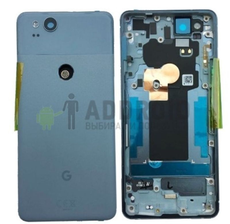 Задняя крышка для Google Pixel 2 серо-голубая (Kinda Blue)