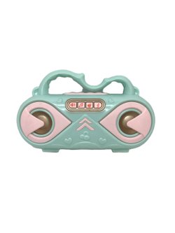 Магнитофон игрушечный на батарейках зеленый