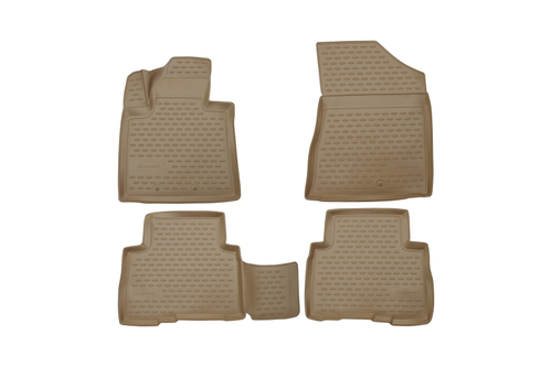 Коврики в салон для KIA Sorento, 2012-, 4 шт. (полиуретан, бежевые) NLC.3D.25.46.212H